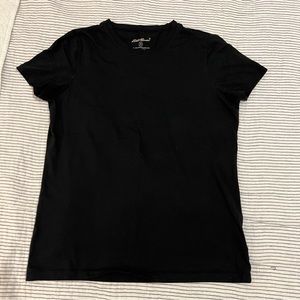 Eddie Bauer Black SS Pima Cotton Fitted Tee xs